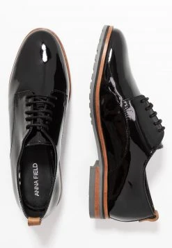 mejor venta ⌛ Anna Field LEATHER FLAT SHOES - Zapatos De Vestir - Black, Mujer ✨ -Fashionize Ventas e9bc2b20bfb9442c9dfda5066abd3f69