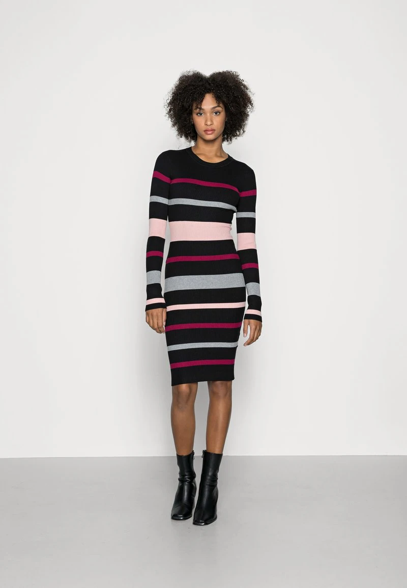 ofertas ✨ Anna Field REGULAR FIT STRIPES 🤩 DRESS - Vestido De Punto - Black/red/pink, Mujer ⭐ 3 ofertas ✨ Anna Field REGULAR FIT STRIPES 🤩 DRESS - Vestido De Punto - Black/red/pink, Mujer ⭐