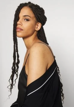 Toma de corriente ✔️ Anna Field AMANDA SATIN DRESSING GOWN - Albornoz - Black, Mujer ✔️ -Fashionize Ventas eed1478cfddd45b9a2232895a3abc79a