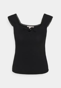 Barato 🎉 Anna Field Top - Black, Mujer 👍