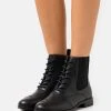 Mejor precio ⭐ Anna Field COMFORT - Botines Con Cordones - Black, Mujer 👏
