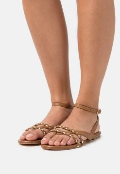 Para estrenar ❤️ Anna Field LEATHER - ⭐ Sandalias De Dedo - Cognac, Mujer 👏